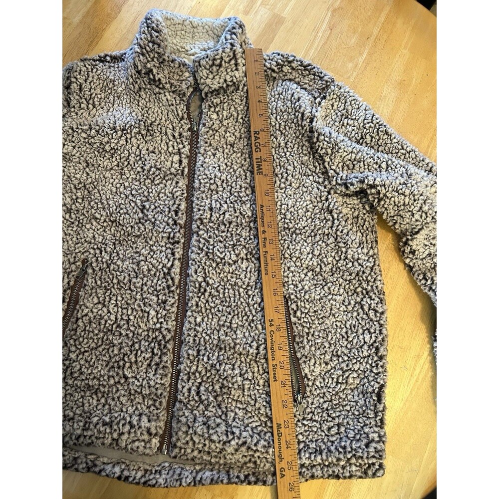 Altered State Brown Bear Sherpa Fleece Jacket Womens Large Zip Front Cozy L - Picture 13 of 16